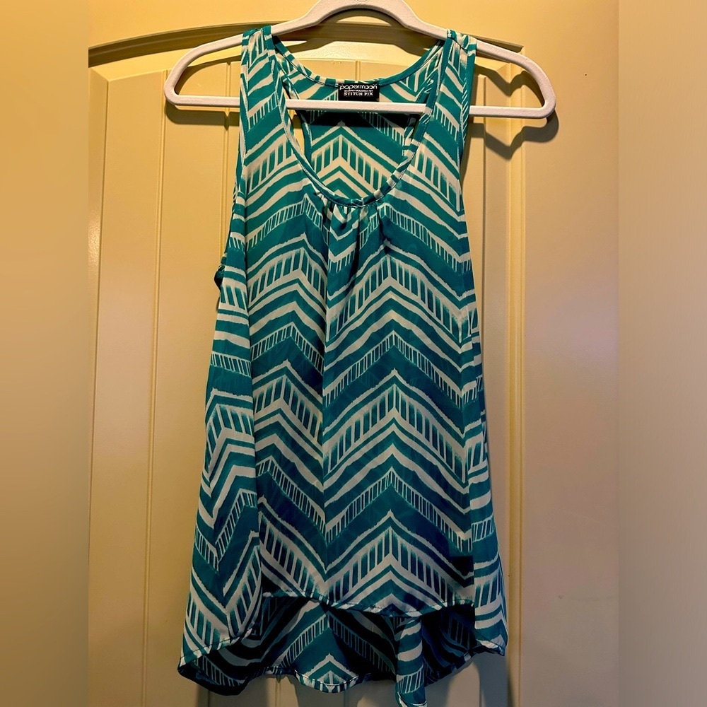 T-Back tank top in turquoise